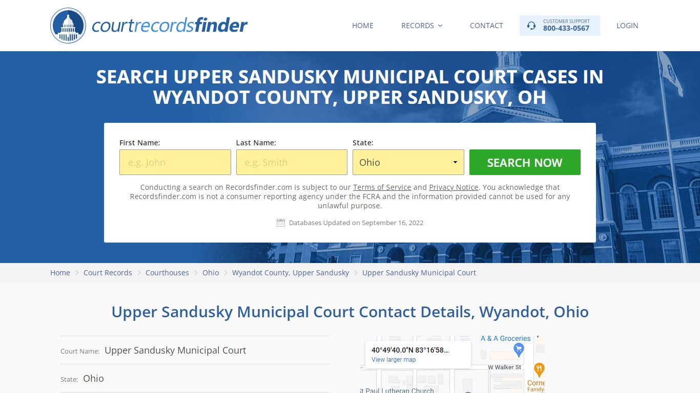 Upper Sandusky Municipal Court Case Search - RecordsFinder